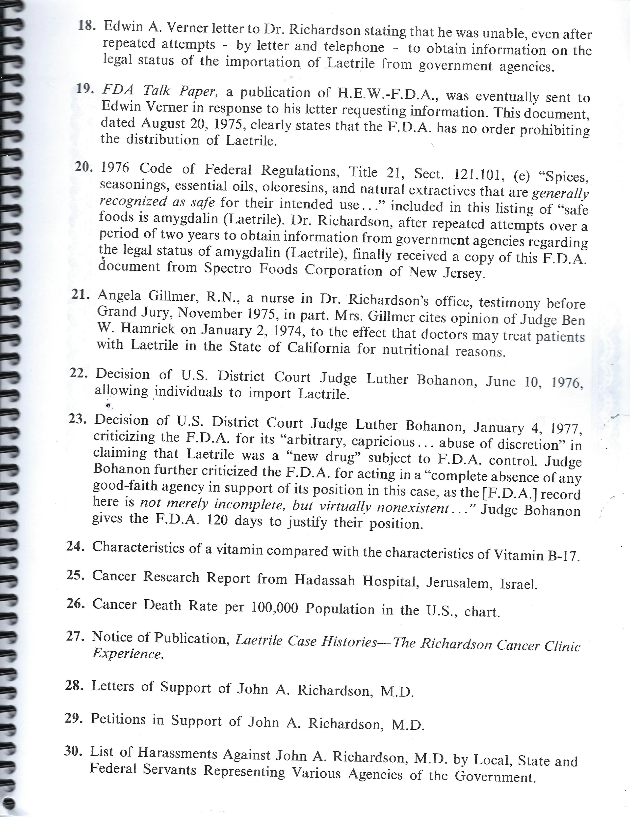 (Book) Exhibits and Letters of Support for John A. Richardson, MD Received in Last Sixty Days-2-15-1977-v2 (248 pages) - Image 4
