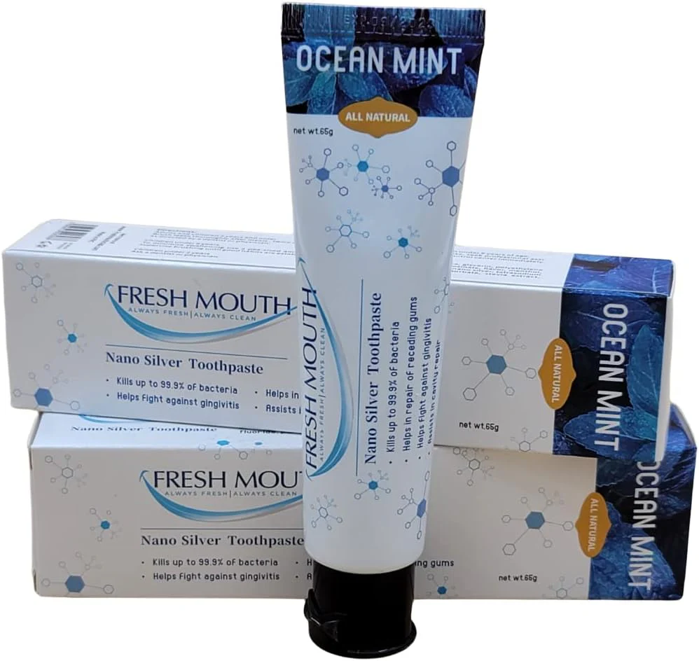 Fresh Mouth Ocean Mint Nano Silver Toothpaste 2 Pack - Image 3